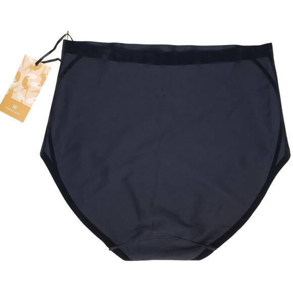 NWT HONEYLOVE Silhouette Brief w/ Velvet Trim Women's Size Small in BLack - Picture 4 of 7